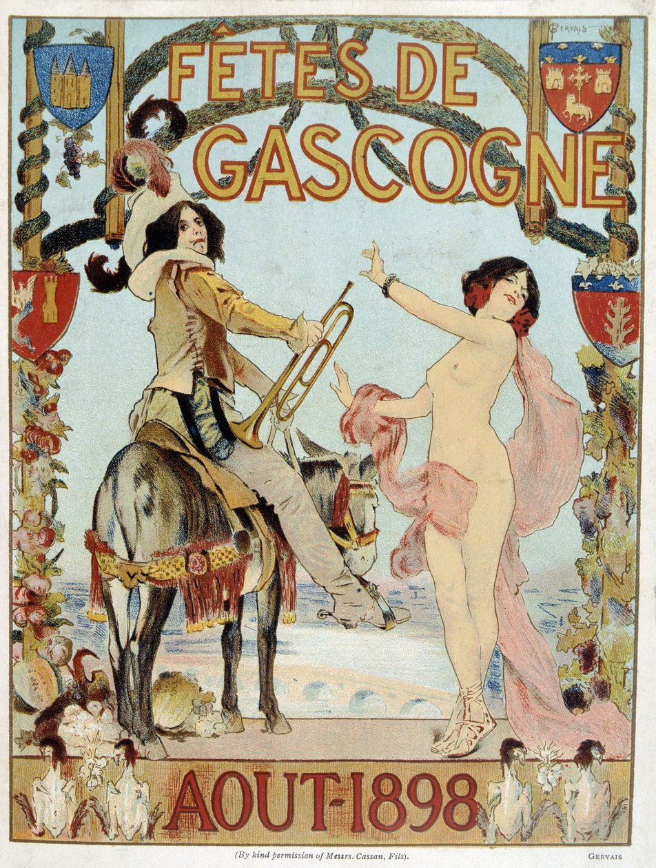 Plakat for Biscayernes helligdage i august 1898 af French School