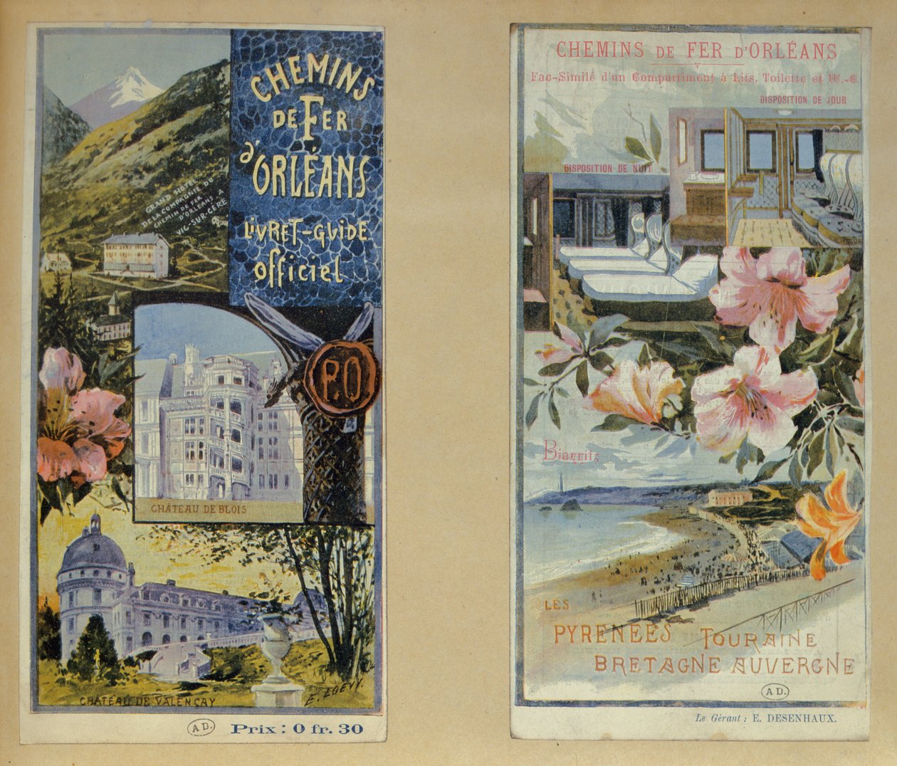 Plakater, der reklamerer for Chemin de Fer dOrleans, ca. 1900-05 af French School
