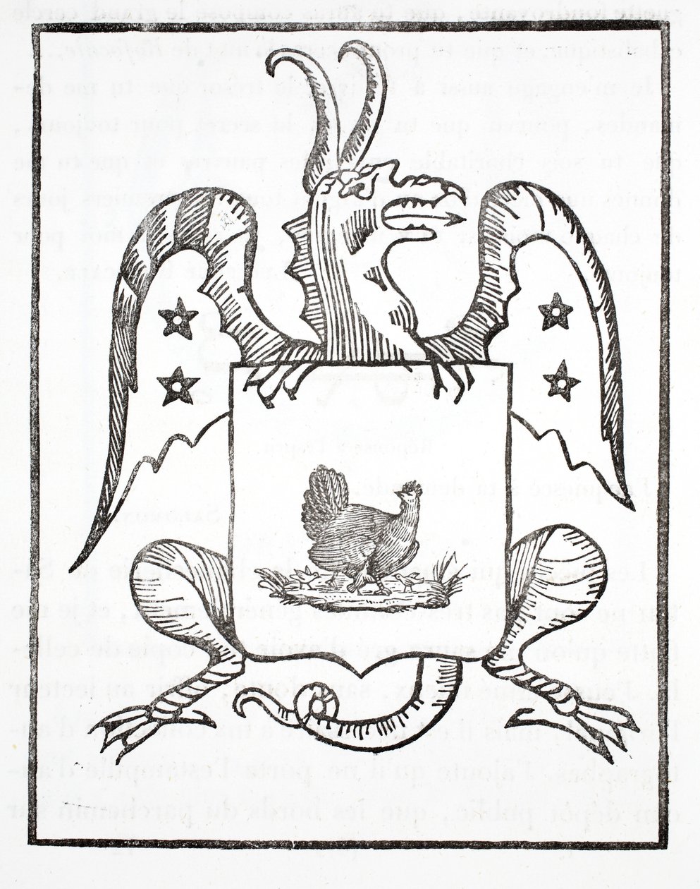 Poule Noire, frontispice, Den røde drage af French School
