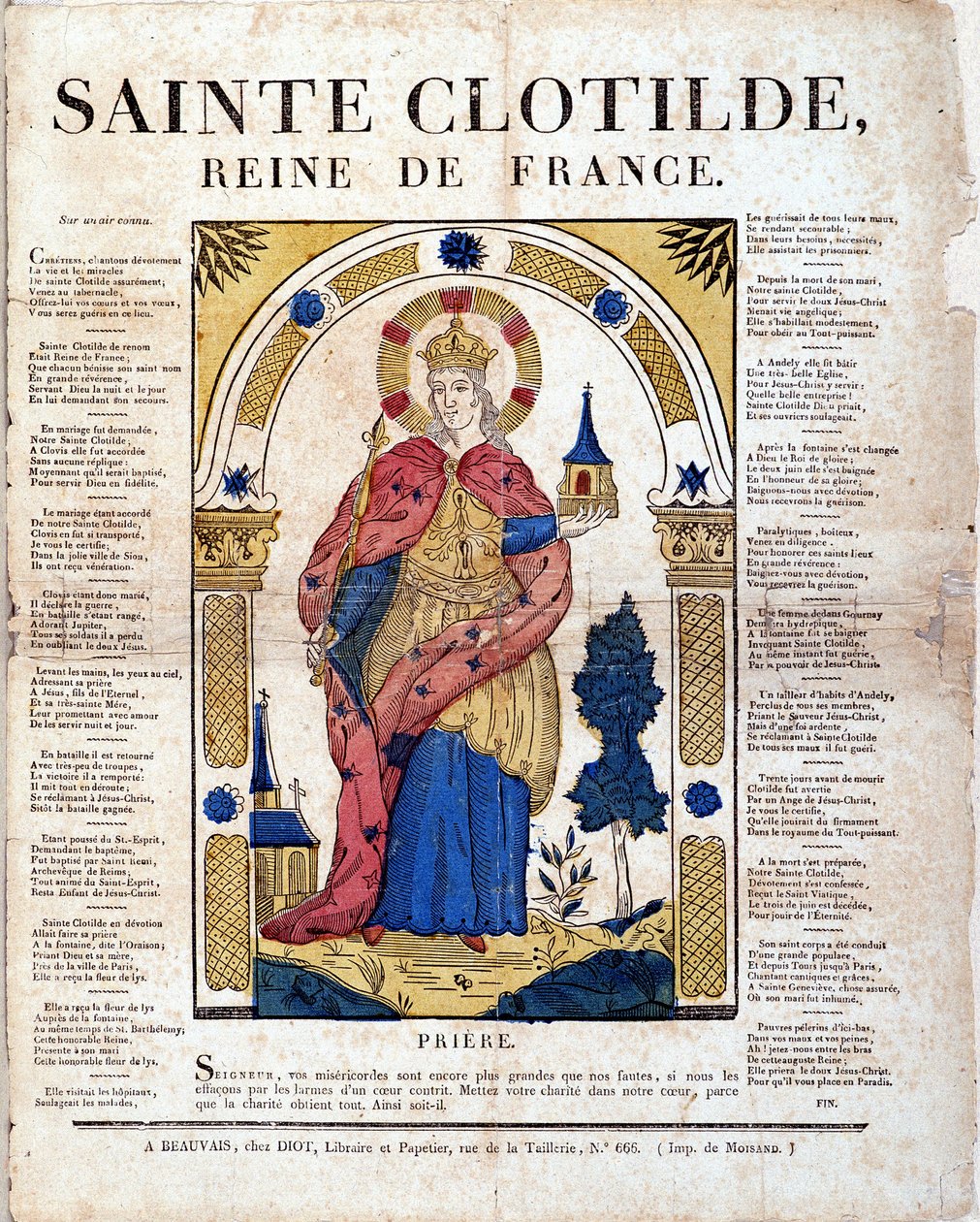 Bøn til Saint Clotilde - billede af Epinal af French School