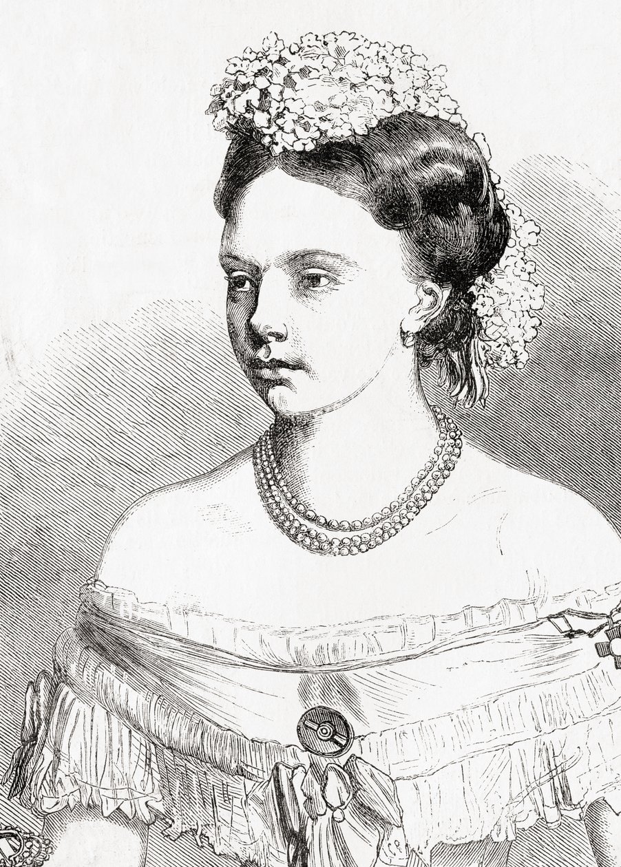 Prinsesse Frederica Wilhelmina Louise Elisabeth Alexandrine af Preussen, fra LUnivers Illustré, 1866 af French School
