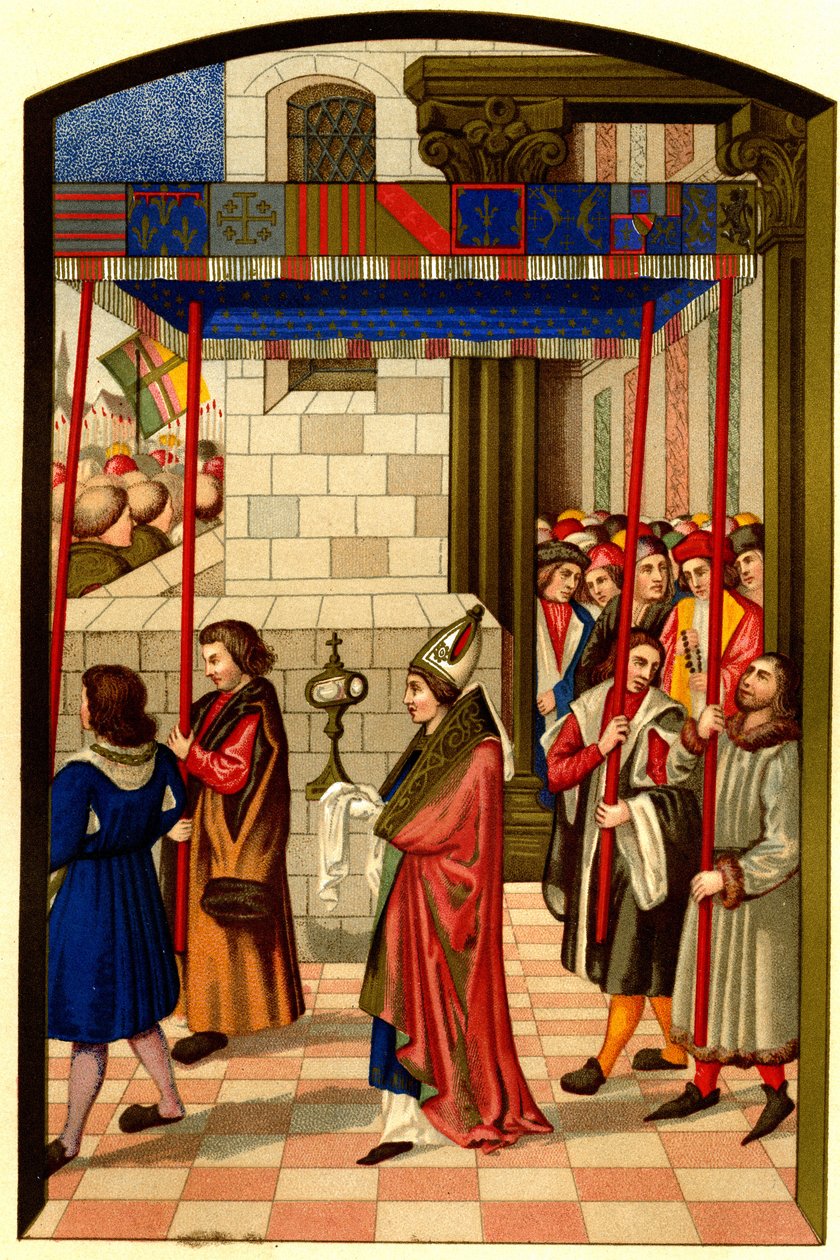 Procession af kong Rene I af Anjou (1409-1480) til Aix en Provence af French School