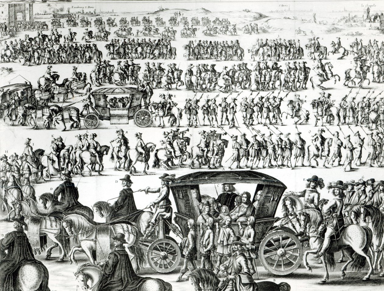 Procession af den unge konge Ludvig XIV