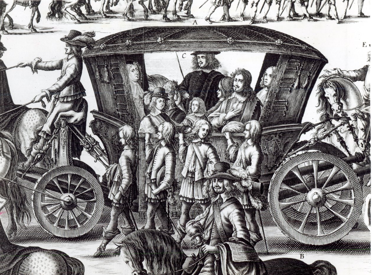 Procession af den unge konge Ludvig XIV