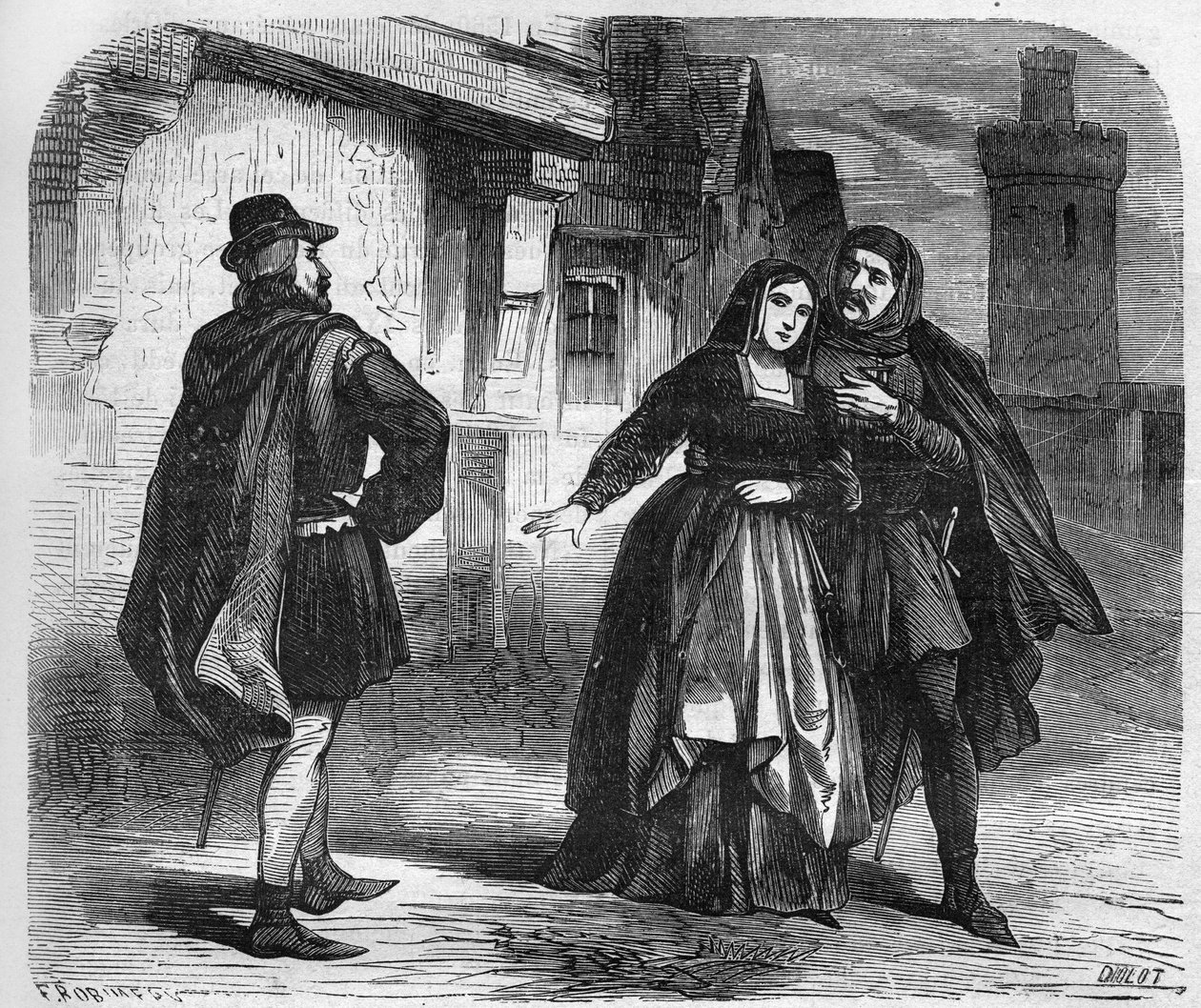 Prostitution i middelalderen: Glædens piger blomstrede i provinser som Paris. Indstik i "Prostitutionens og udskejelsens historie blandt alle verdens folkeslag fra oldtiden til i dag" af Dr. Th. -F. Debray. 1879. af French School