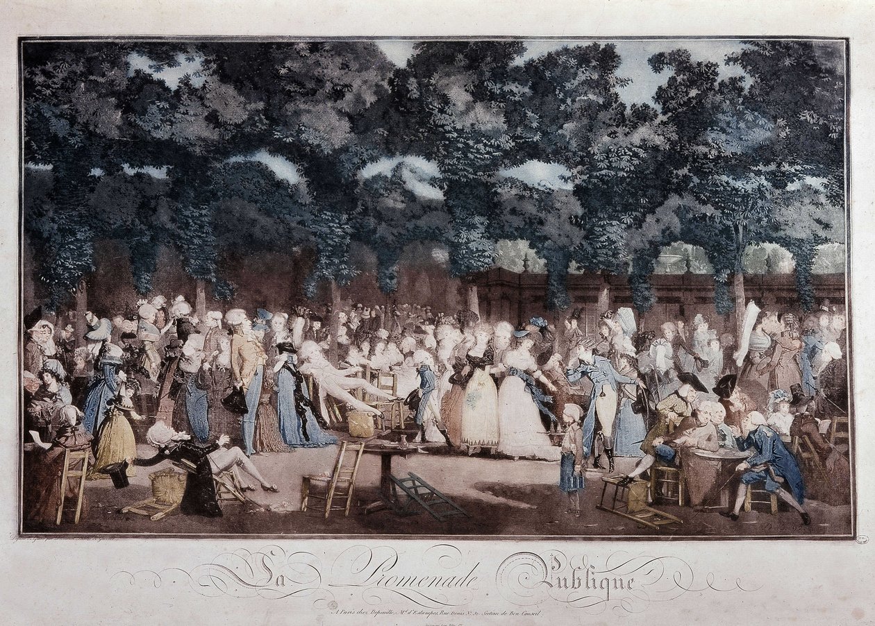 Offentlig promenade, slutningen af 1700-tallet af French School