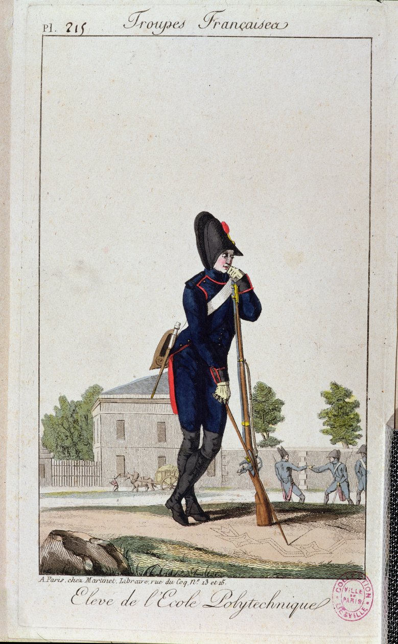 Elev fra Polytechnique, fra Troupes Francaises c.1805 af French School