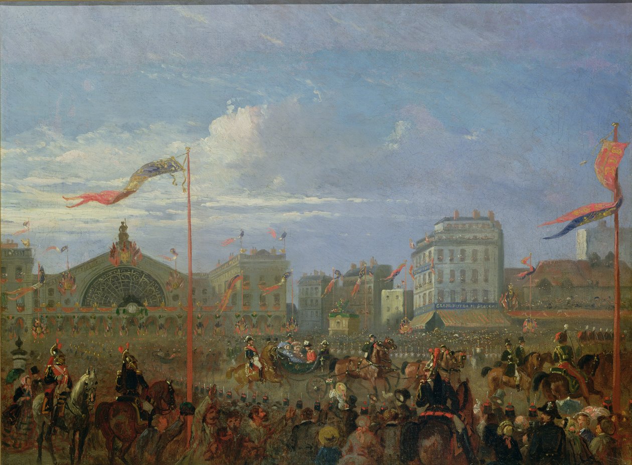 Dronning Victoria (1819-1901) ankommer til Gare de l