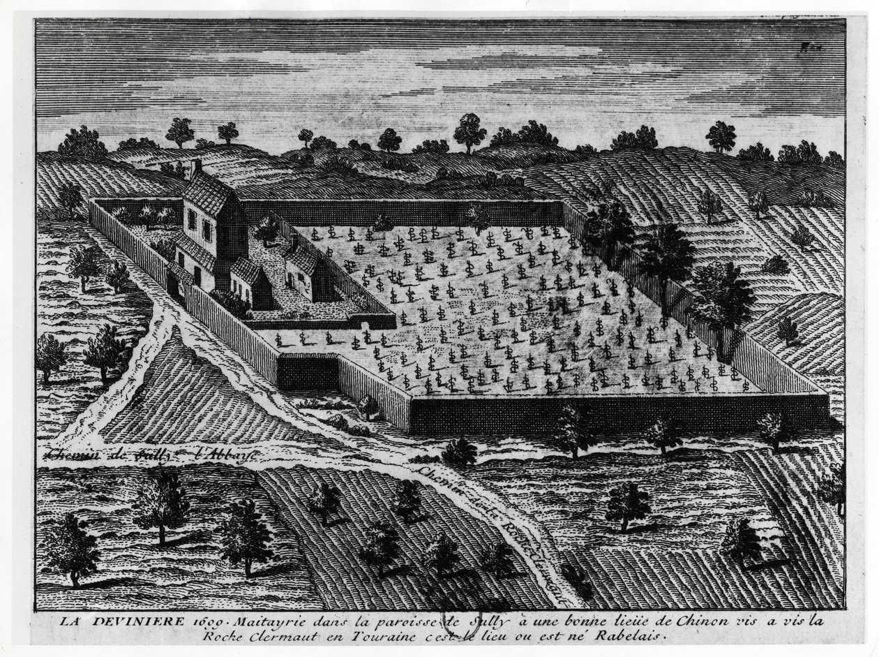 Rabelais, La Devinière: Rabelais fødested. af French School