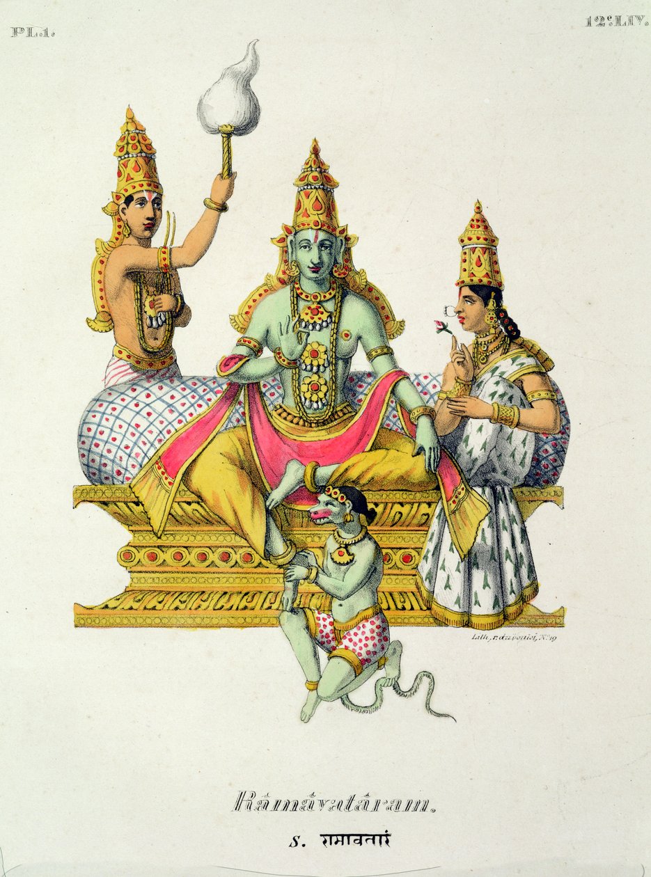 Rama, graveret af du Bouisi af French School