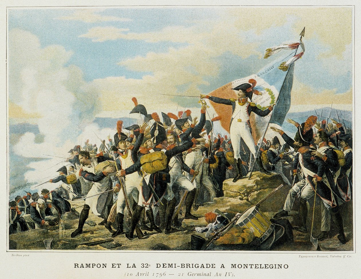 Rampon og den 32. halve brigade i Monelegino, 10. april af French School