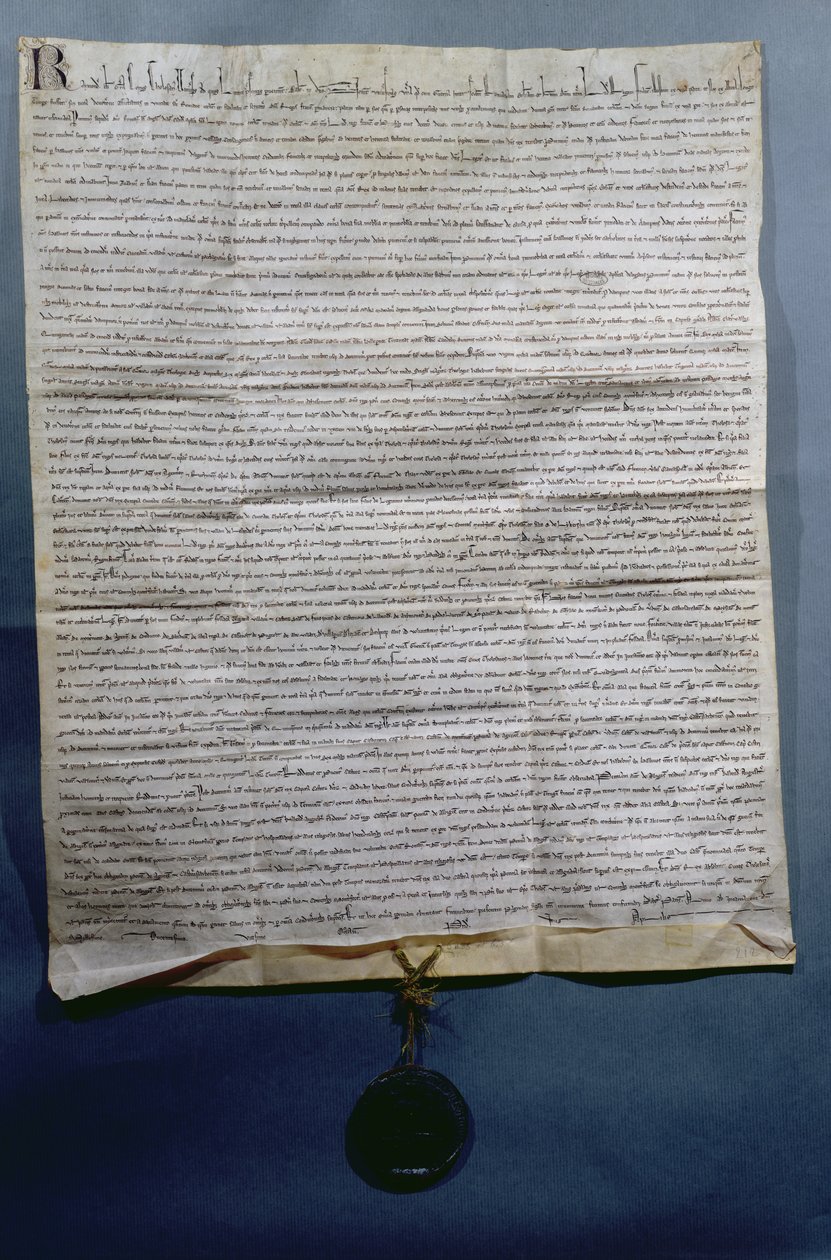 Ratifikation af Raymond VII (1197-1249) Greve af Toulouse af Meaux-traktaten, ca. 1229 af French School