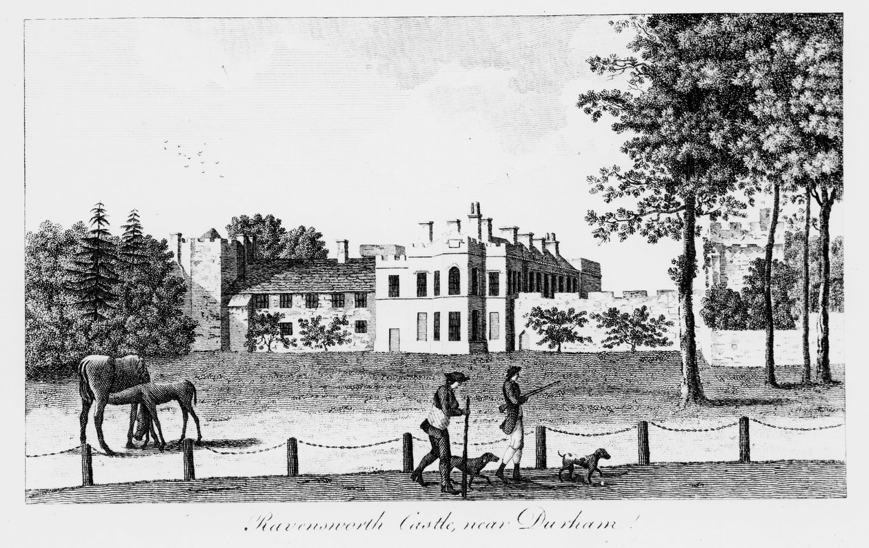 Ravensworth Castle nær Durham, 1800-tallet af French School