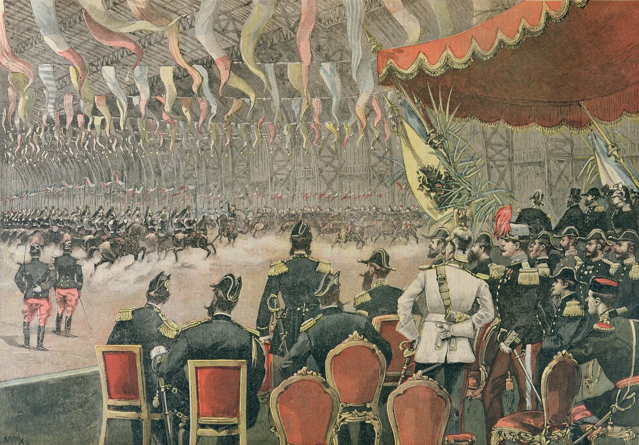 Modtagelse af zar Alexander III (1845-1894) i Paris, illustration fra le Petit Journal, november 1893 af French School