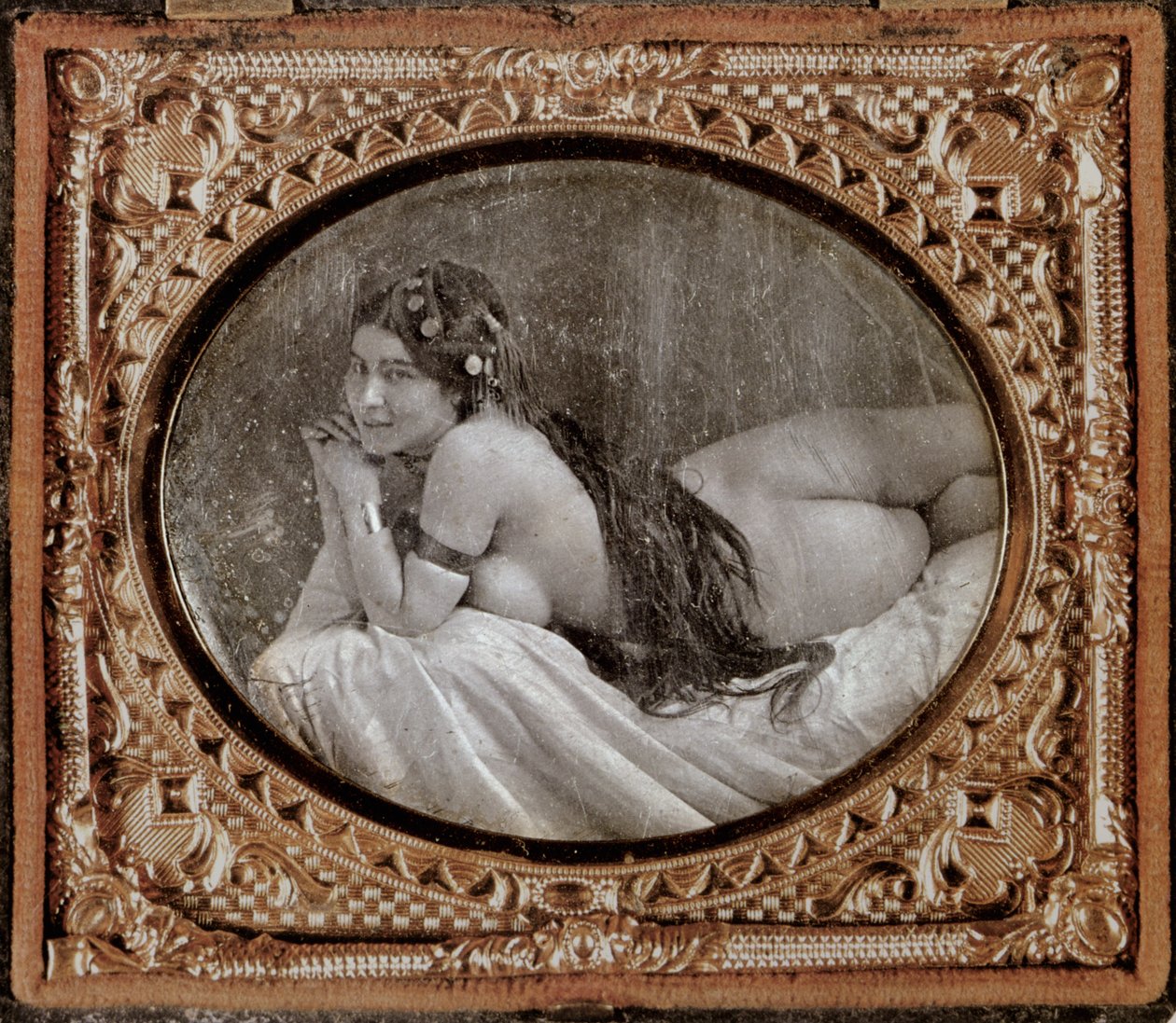 Liggende nøgen, ca. 1850, fra en fotobog udgivet i 1980 af French School