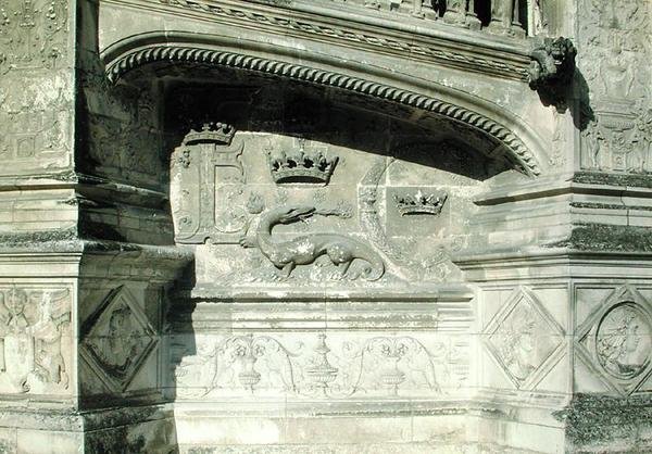 Relief fra Grand Escalier, der viser Francois I