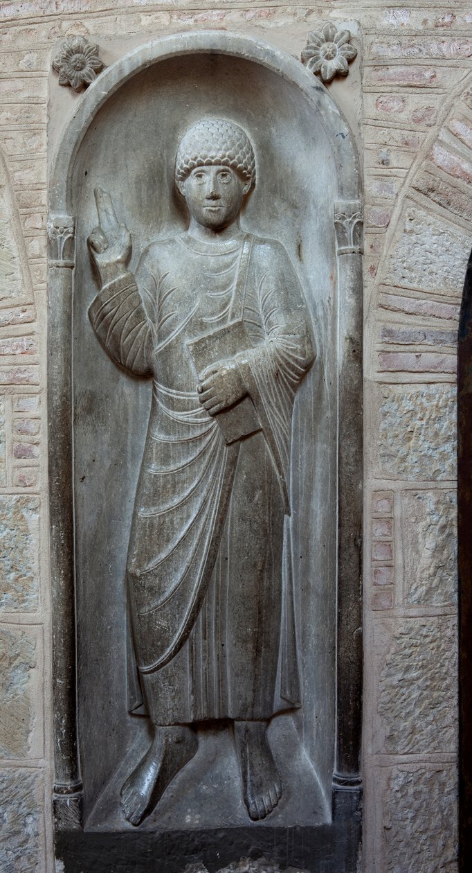 Relief af en apostel, ambulatoriet (marmor) af French School