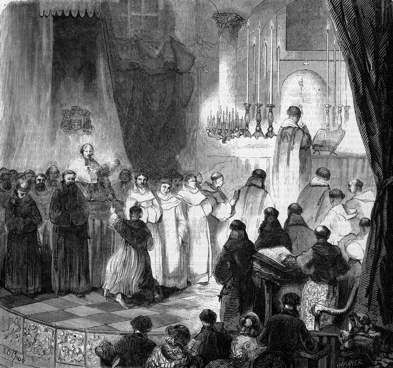 Religiøs ceremoni: Sankt Dominiques fest (8. august) fejret i den gamle kirke Carmes i Paris af French School