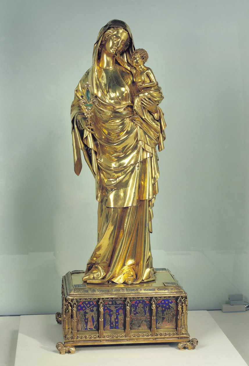 Relikvieskrin af Jomfruen af Jeanne dEvreux, c, 1324-29 (guld og sølv) (for detaljer se 110882) af French School