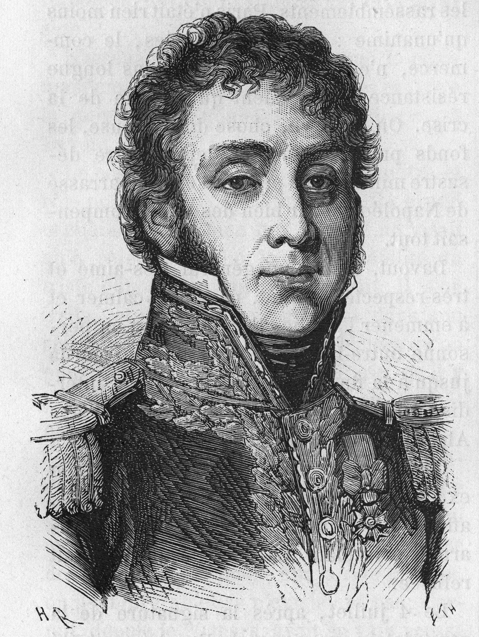 Remy Joseph Isidore Exelmans (eller Exelmans), marskal og jævnaldrende af Frankrig (1775-1852) - i "" The History of France"" af Henri Martin af French School