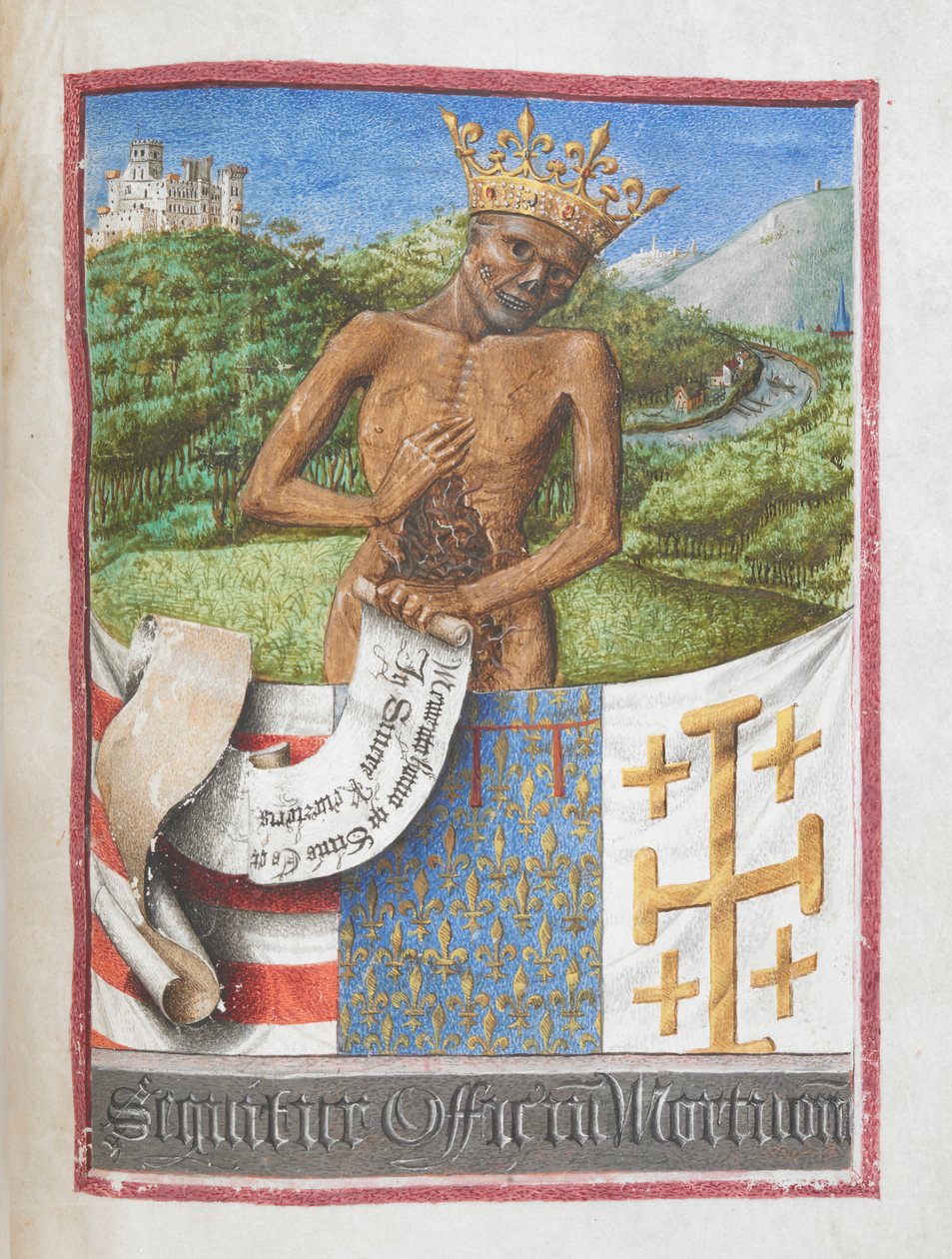 Rene, hertug af Anjou som et kronet skelet, fra René af Anjou