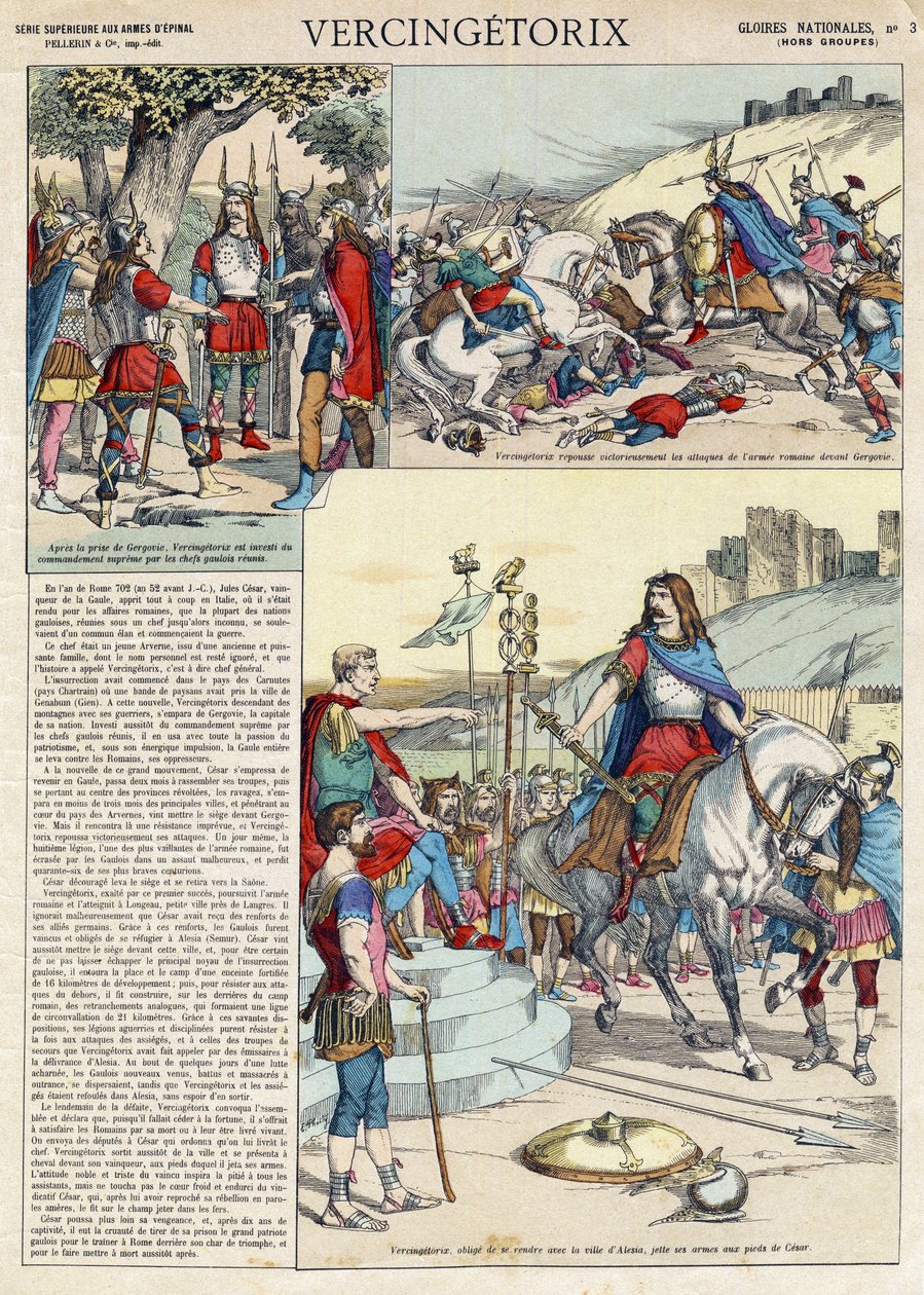 Repræsentation af Vercingetorix (ca. 80-ca. 46 f.Kr.) kriger og gallisk leder af Arvernes-stammen udvalgt af sit folk til at lede krigen mod romerne.” valgt af hans folk til at lede af French School
