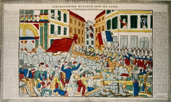 Republikansk opstand i Lyon, 9.-14. april 1834 af French School