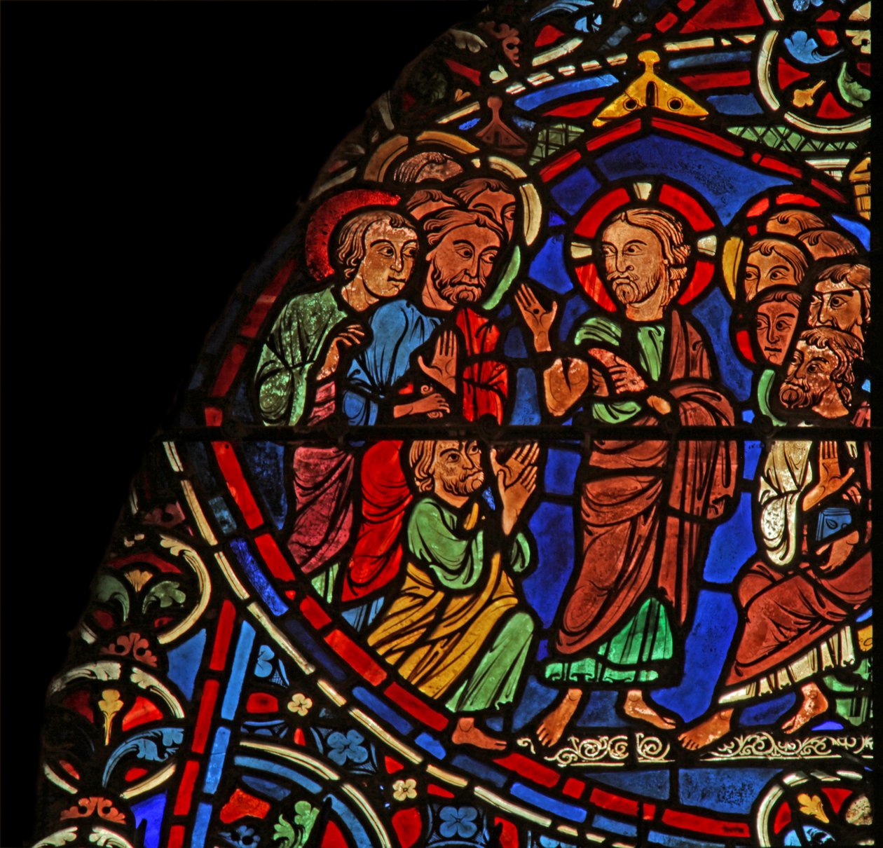 Opstandelsescyklus - Kristus viser sig for sine disciple (w0) af French School