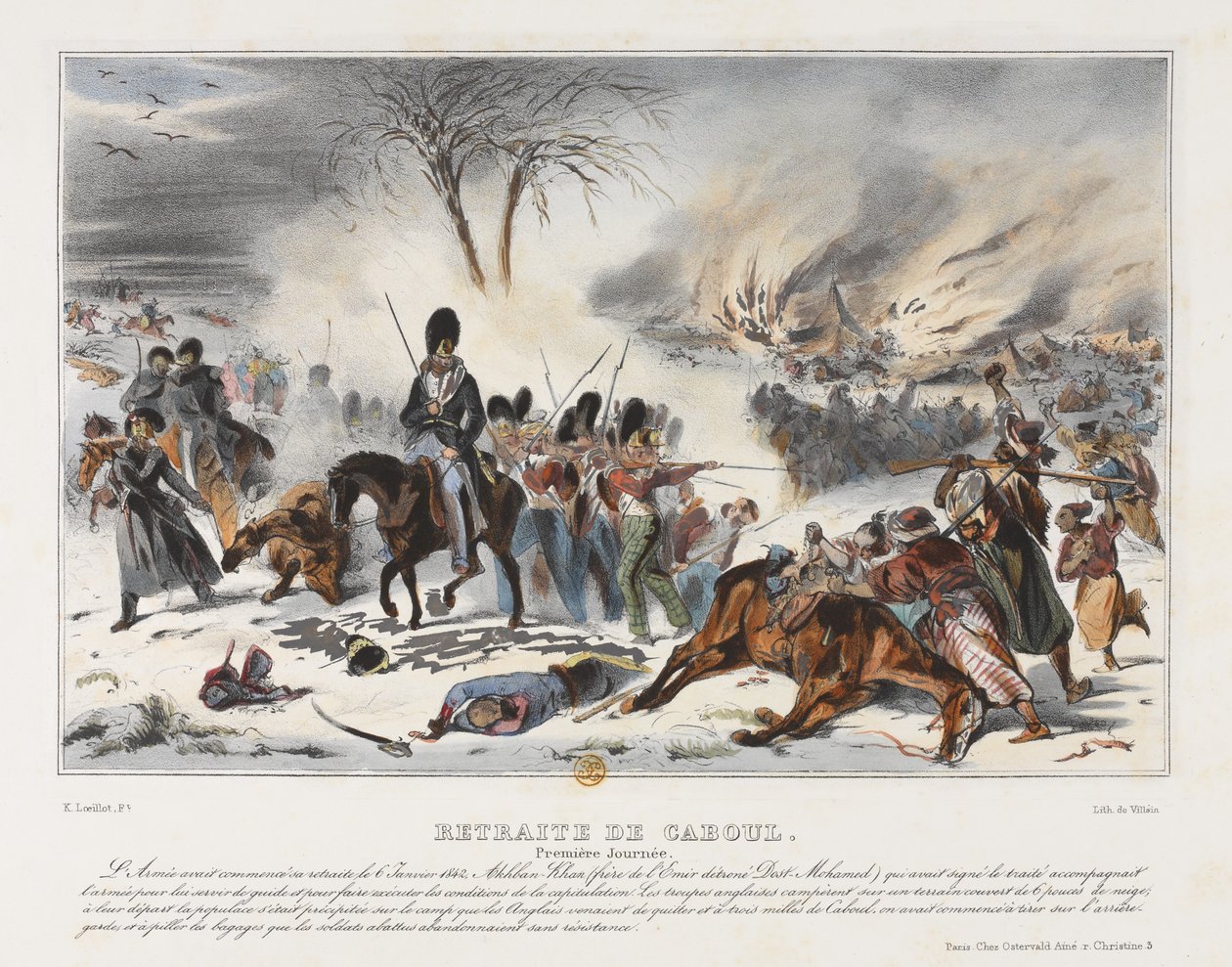 Retræte fra Kabul den 6. januar 1842 af French School