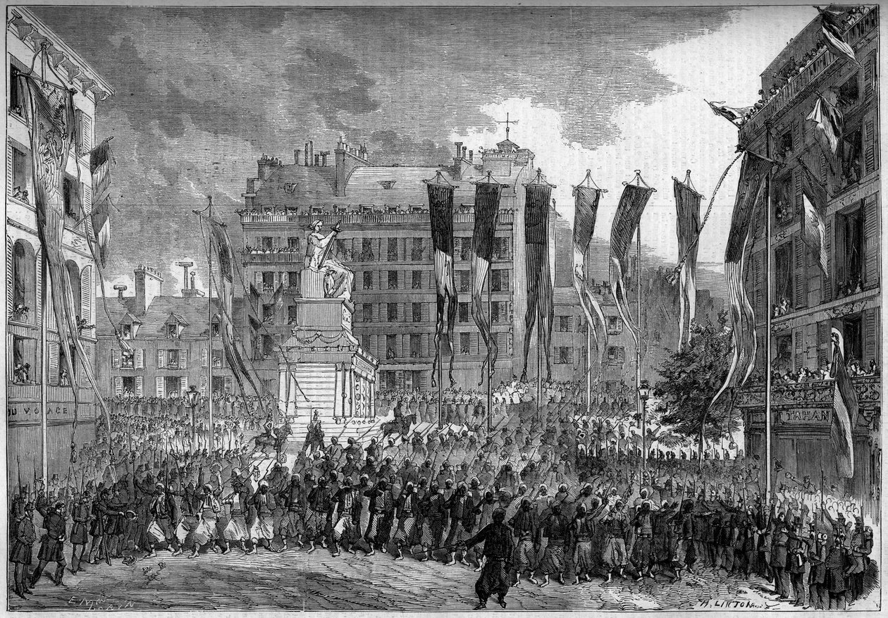De franske troppers tilbagevenden efter Risorgimento, Paris af French School