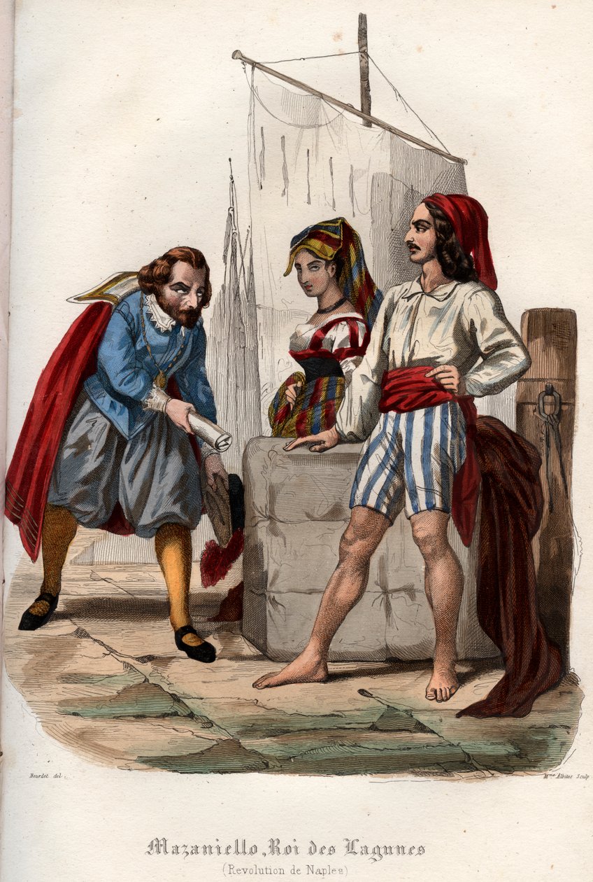 Oprør mod det spanske habsburgske styre i Napoli i 1647 af French School