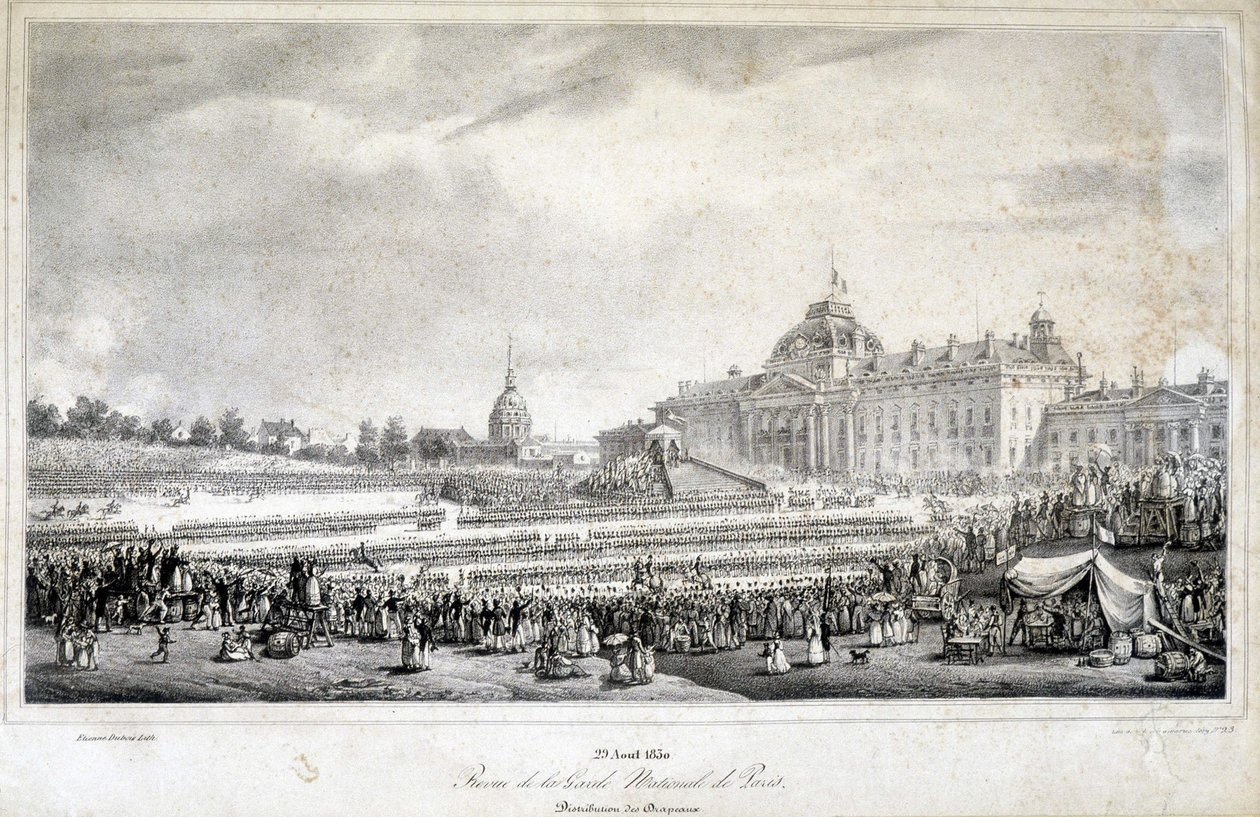 Gennemgang af nationalgarden i Paris den 29/4/1830. af French School