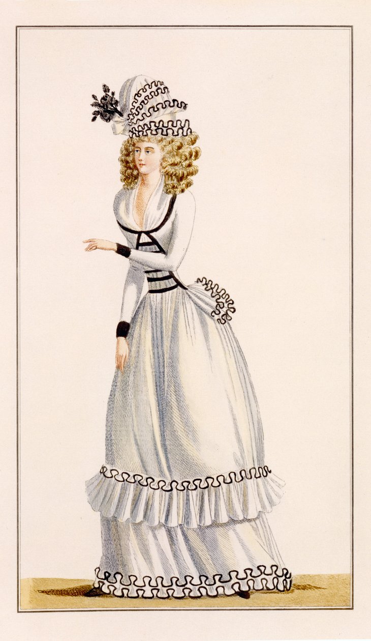 Demi Demie-kjole fra Journal of Fashion and Taste, 1790 af French School