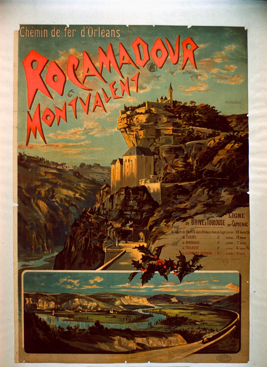 Rocamadour og Montvalent, ca. 1900 af French School