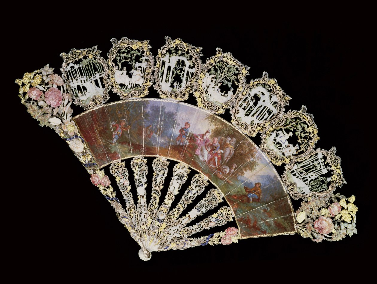 Rokoko fan, 1730 af French School