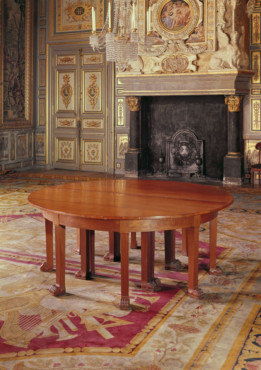 Rundt bord i stil med Directoire-perioden, 1795-99 af French School