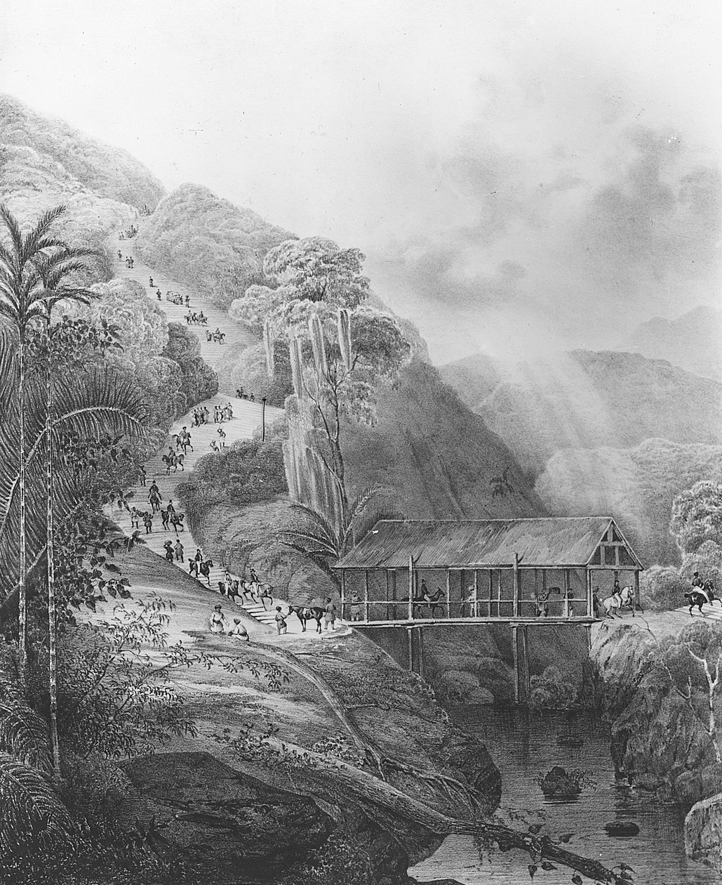 Route de Tondano, på Celebes-øerne, fra Voyage de lAstrolabe under kommando af Dumont dUrville af French School