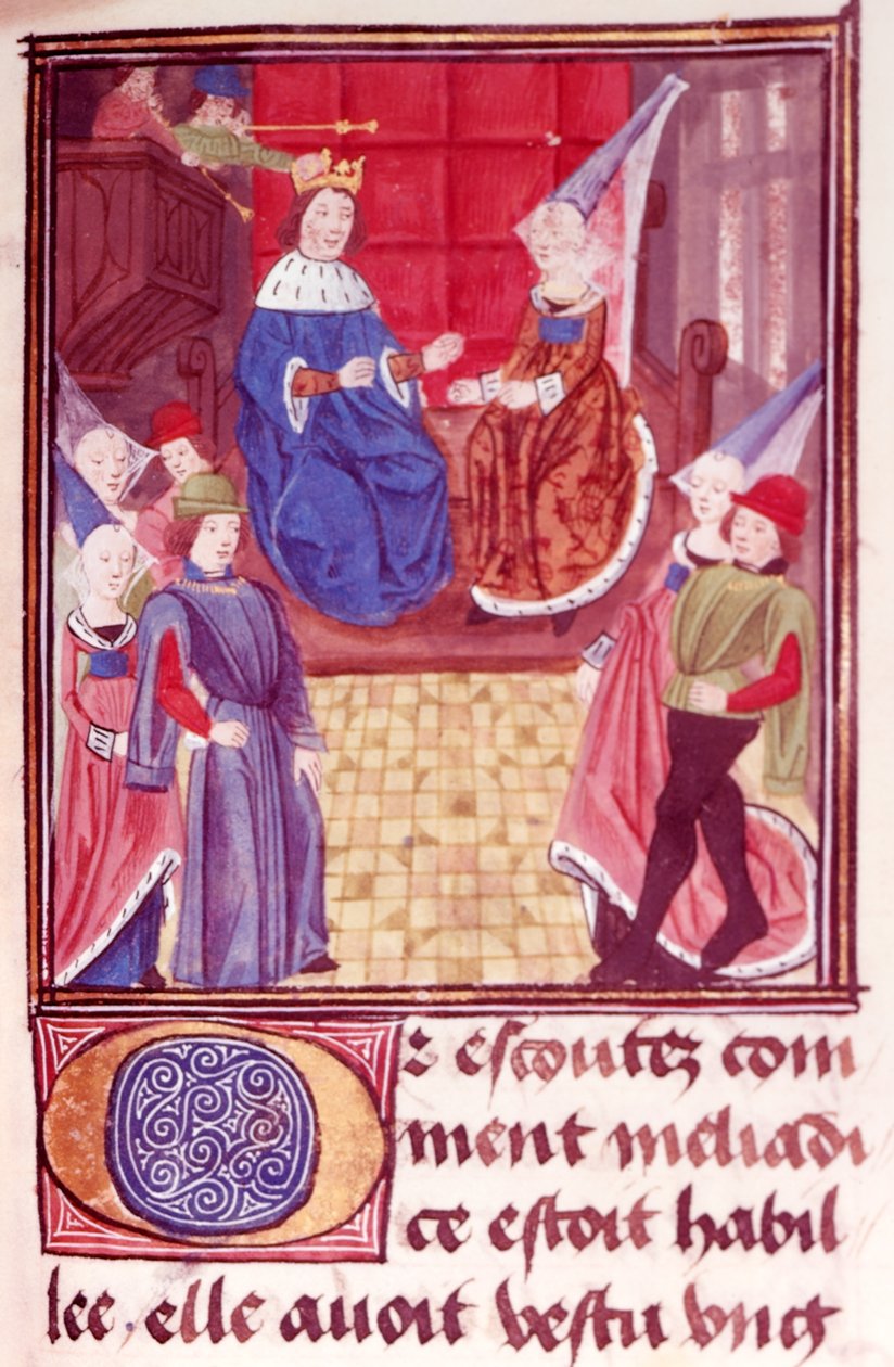 Royal 20 C.II fol.159 Cleriadus og Meliadice, fra 