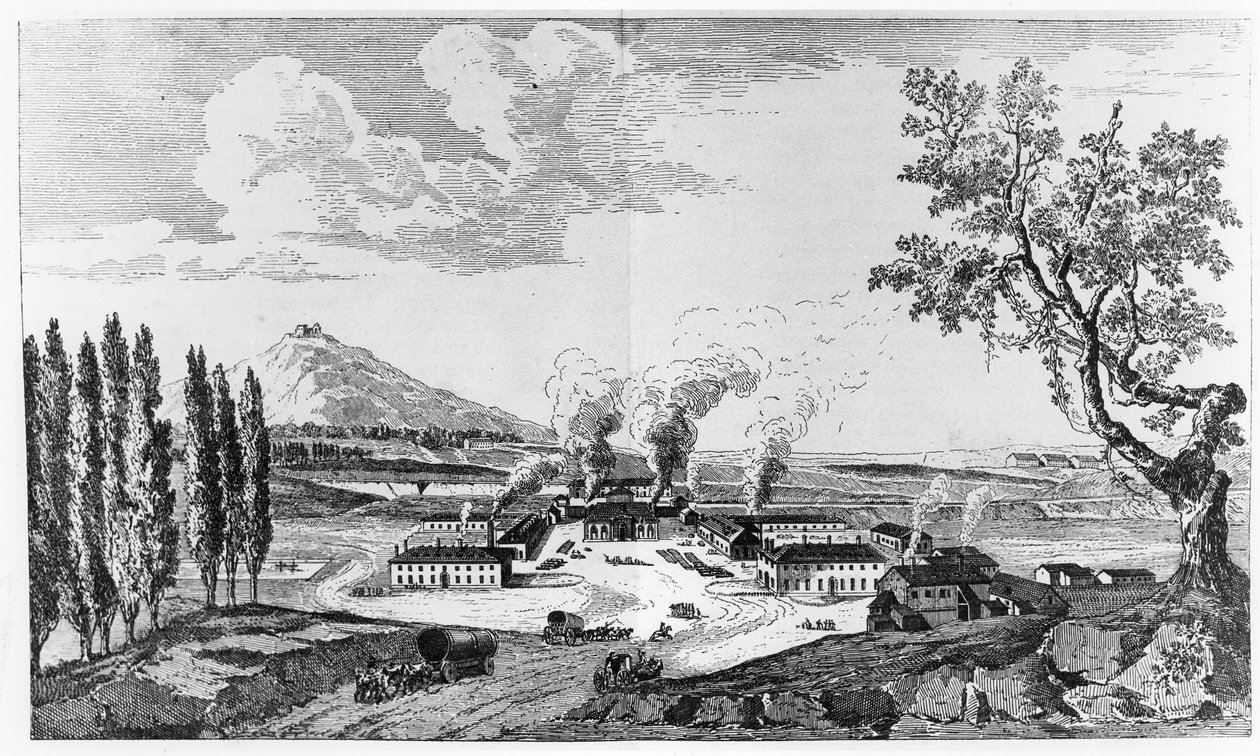 Royal Støberi i Le Creusot i 1787 af French School