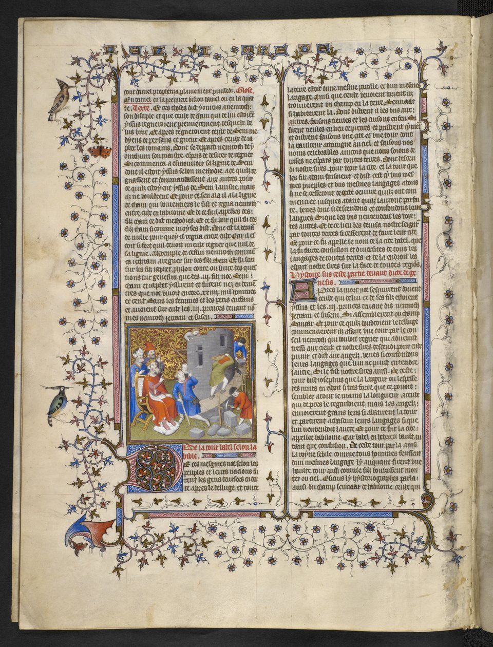 Royal MS 15 D III f.15v Gamle Testamentes scene, 