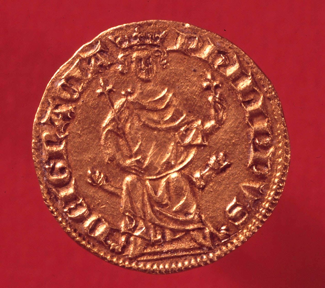 Kongelig guldskjold af Philip IV le Bel (1268-1314). 1290. Paris, Valutamuseet af French School