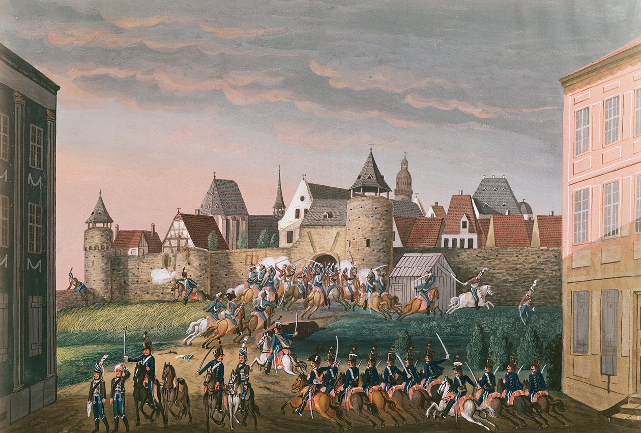 Rush af kejserlige tropper ved Hoscht, 28. august 1800 af French School