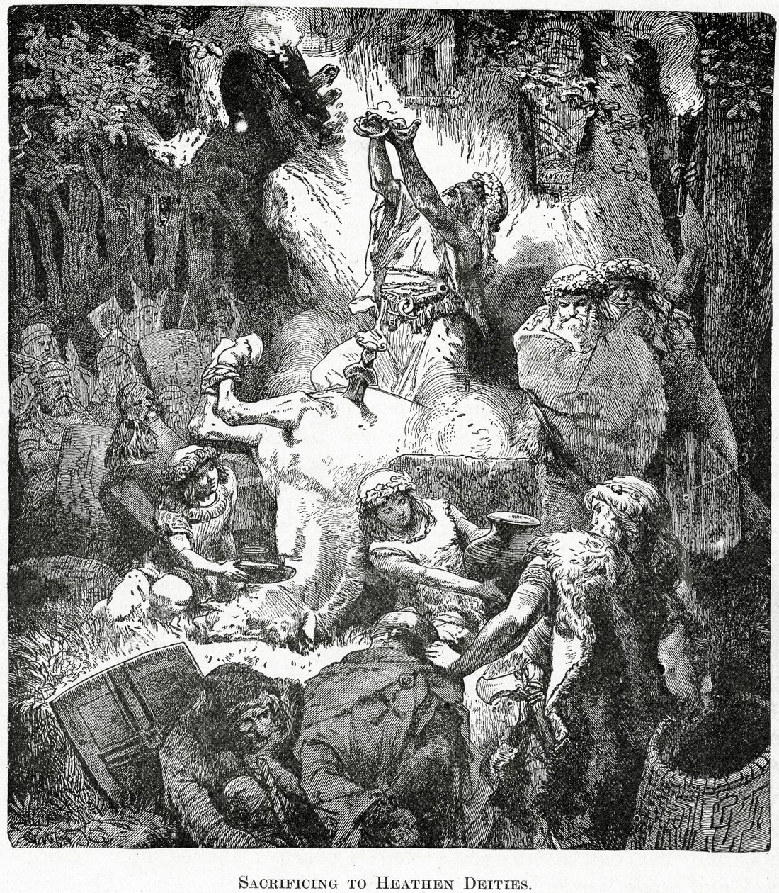 Ofring til hedenske guddomme, ca. 1890 af French School