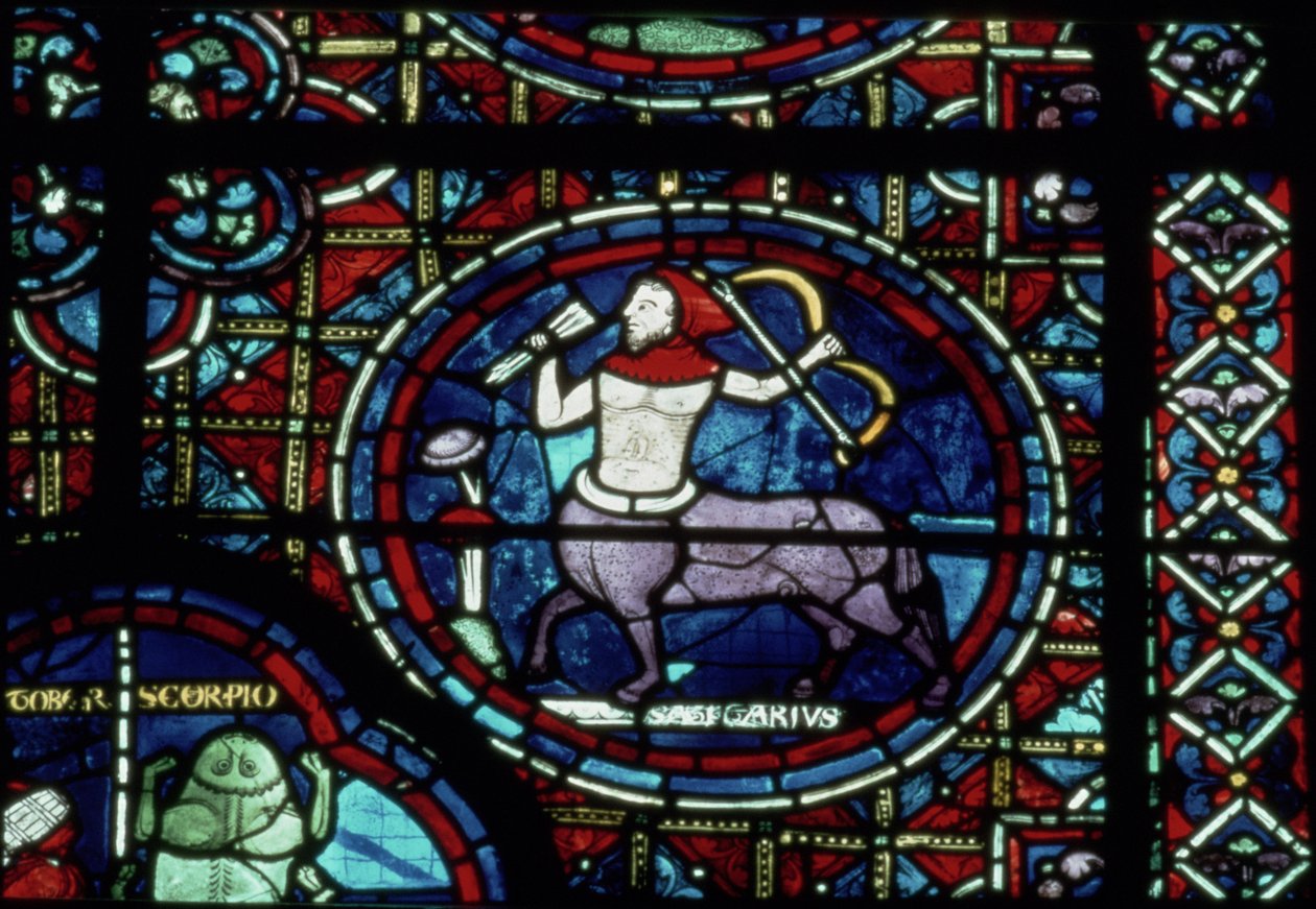 Skytten, fra Zodiac-vinduet, 1200-tallet af French School