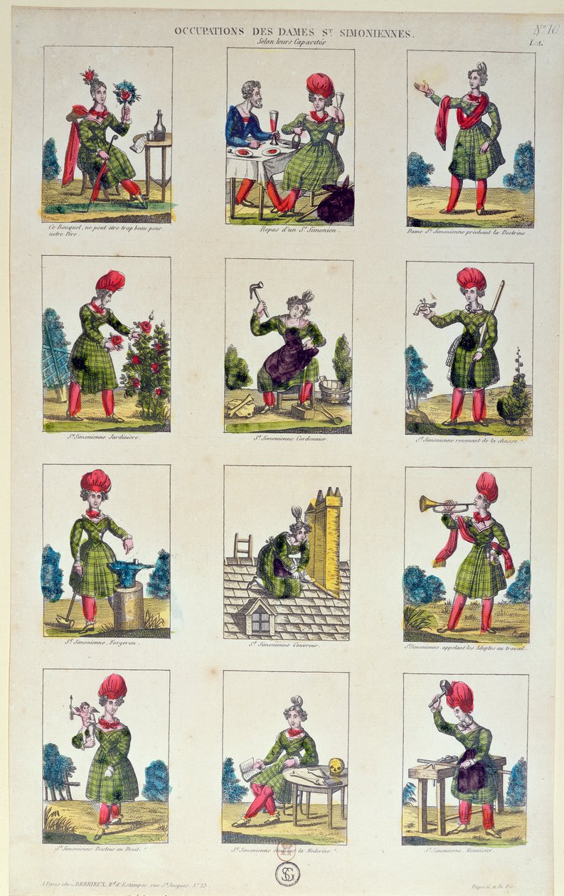 Saint-Simonian Women og deres erhverv, c.1830 af French School