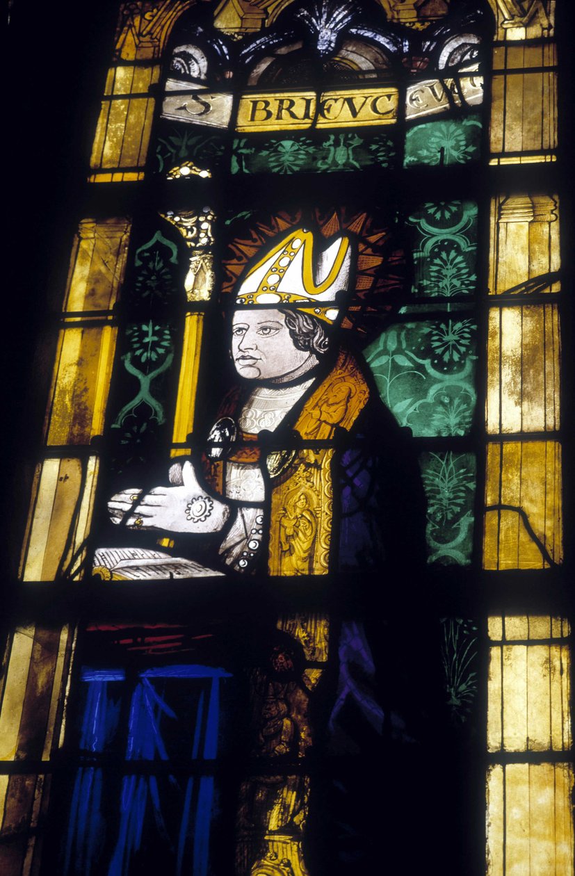 Saint Brieuc - farvet glas af Church of Saint Saviour of Dinan af French School