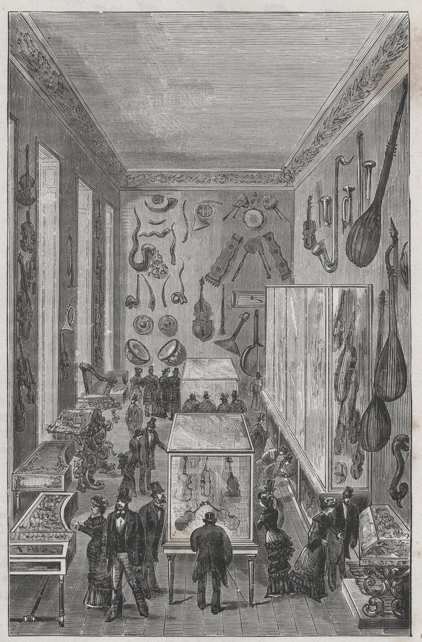 Hall of the National Conservatory of Music Museum of Paris - Indgravering i "Sciences à la range de tous - fysik og populær kemi"" af Alexis Clerc - Slutningen af ​​det 19. århundrede - Privat samling af French School