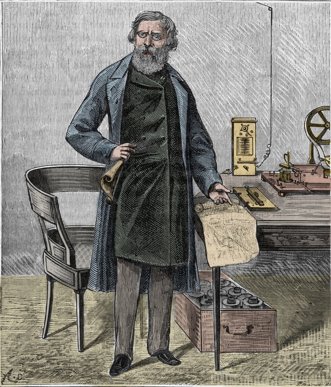 Samuel F B Morse, amerikansk kunstner og opfinderen af morsekoden - Portrait de l