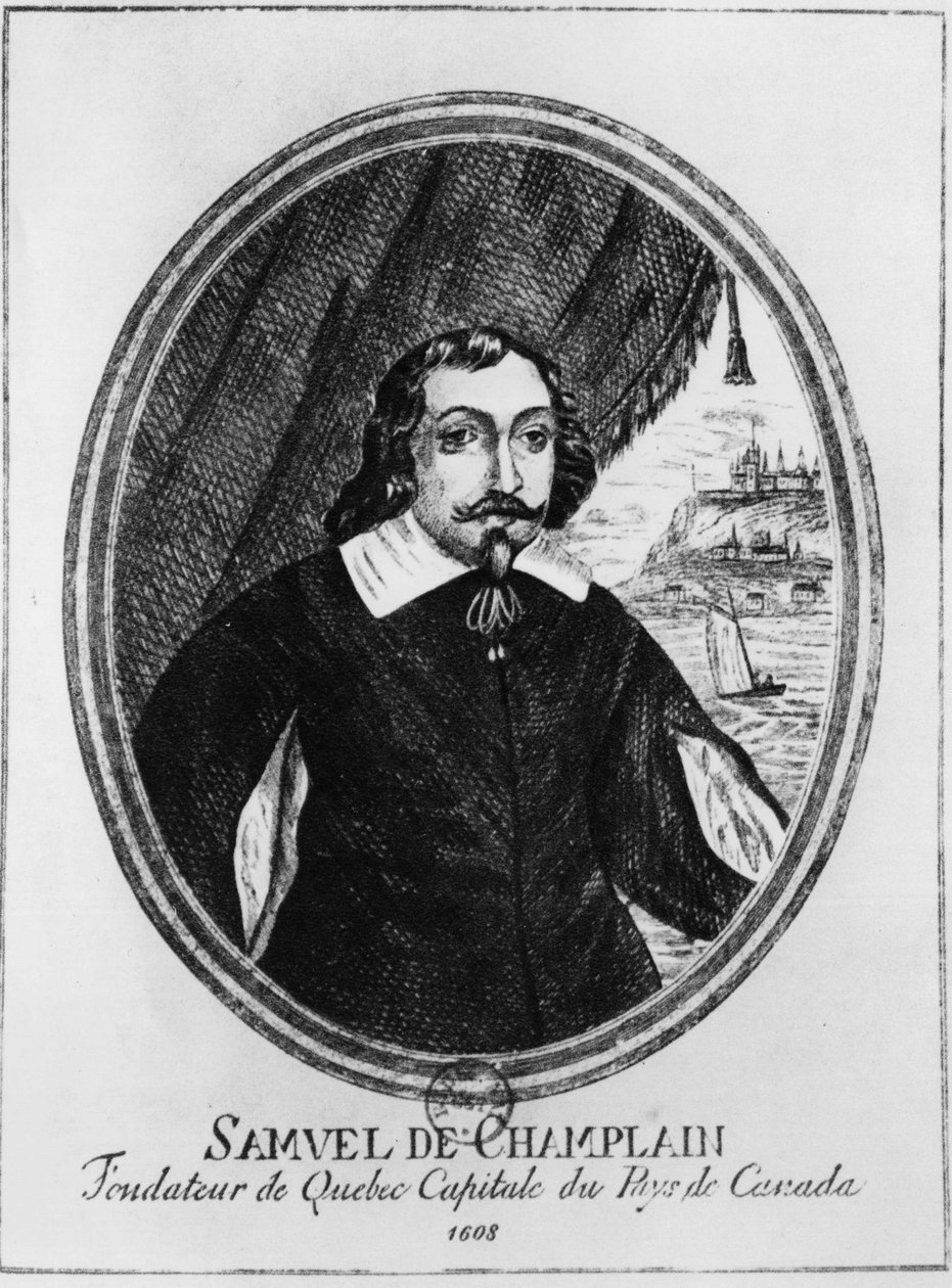 Samuel de Champlain (1570-1635), anonym gravering. af French School