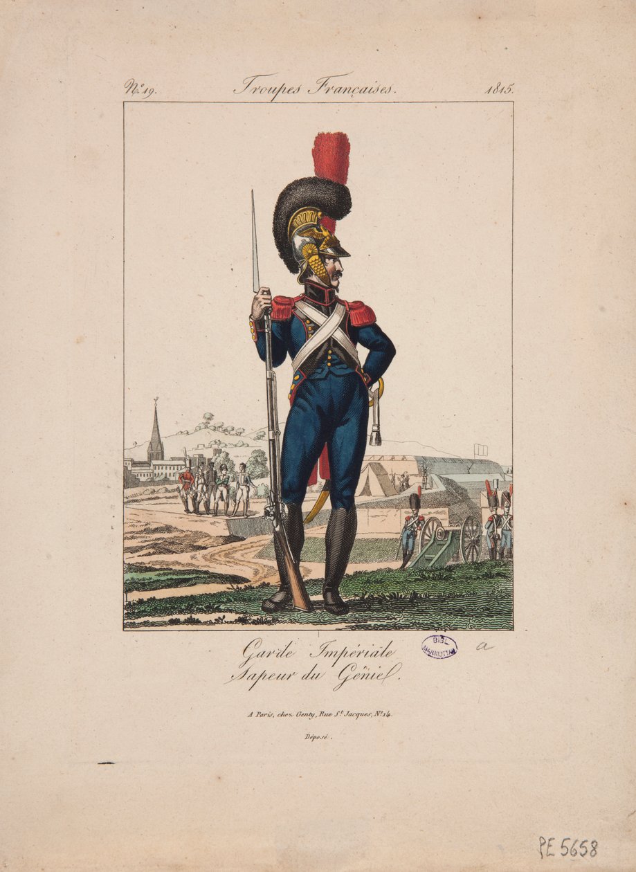 Sapper fra den kejserlige garde, franske tropper, nr.19 af French School